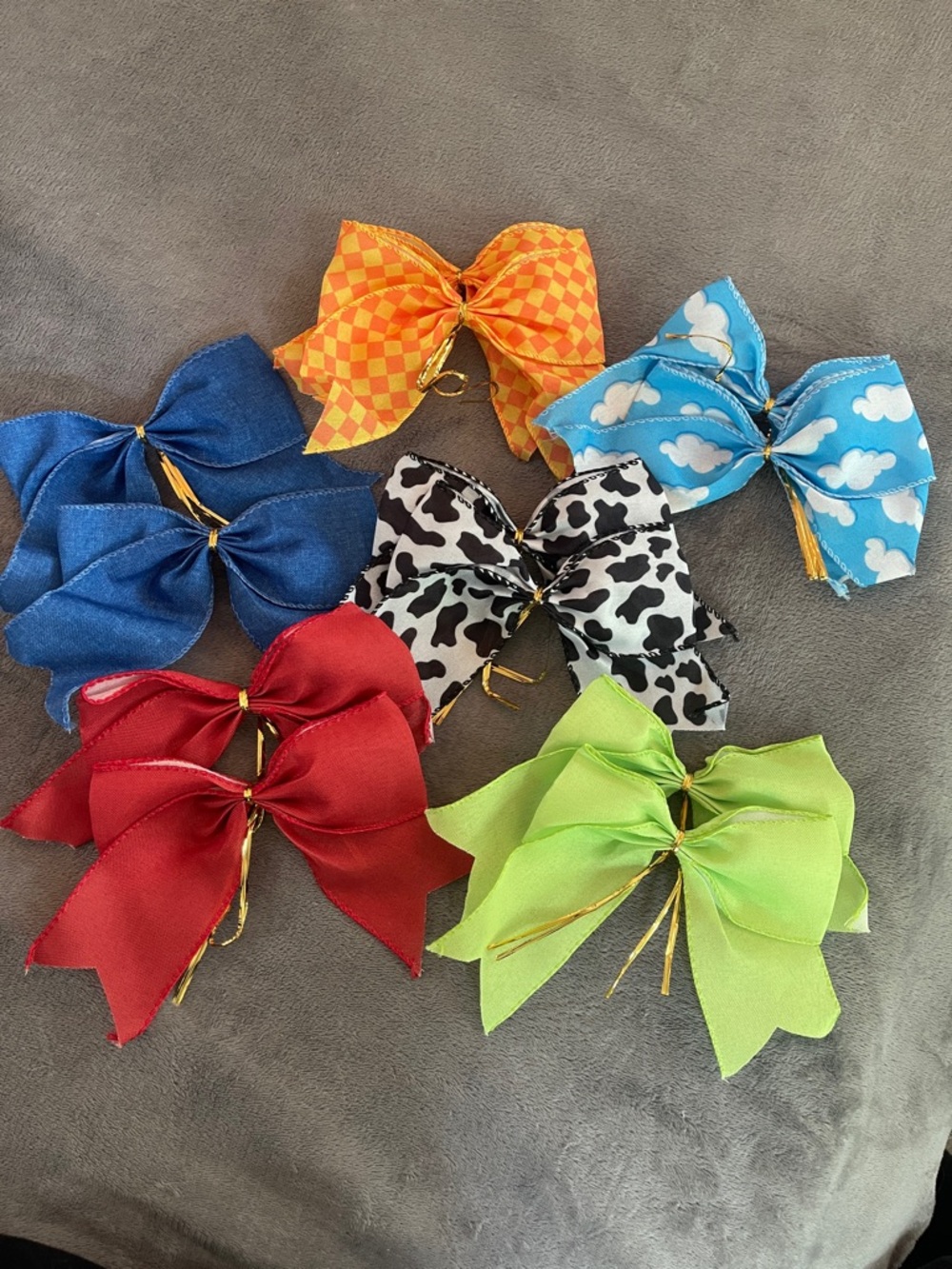 12 Pcs Toy Story Cartoon Theme Bows Ornaments party decor Christmas nwt